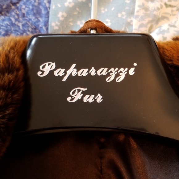 Rex Rabbit Jacket w/ Camel Break Leather - Picture 2 of 4